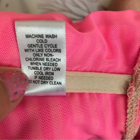 3/ $15 Check and stripe neon pink and beige stripe smock tube top - Picture 9 of 10